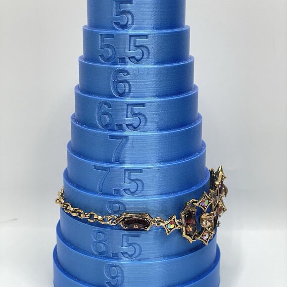 Rare Gold Tone Vintage Brown AB Glass Rhinestone Necklace Bracelet Earrings Set - Picture 8 of 9